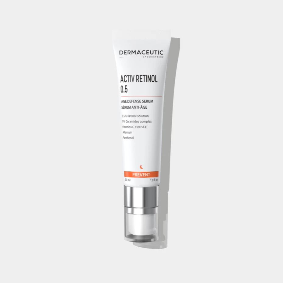 Dermaceutic Activ Retinol 0.5%. Антивозрастная ночная сыворотка с комплексом ретинола, церамидов и витаминов